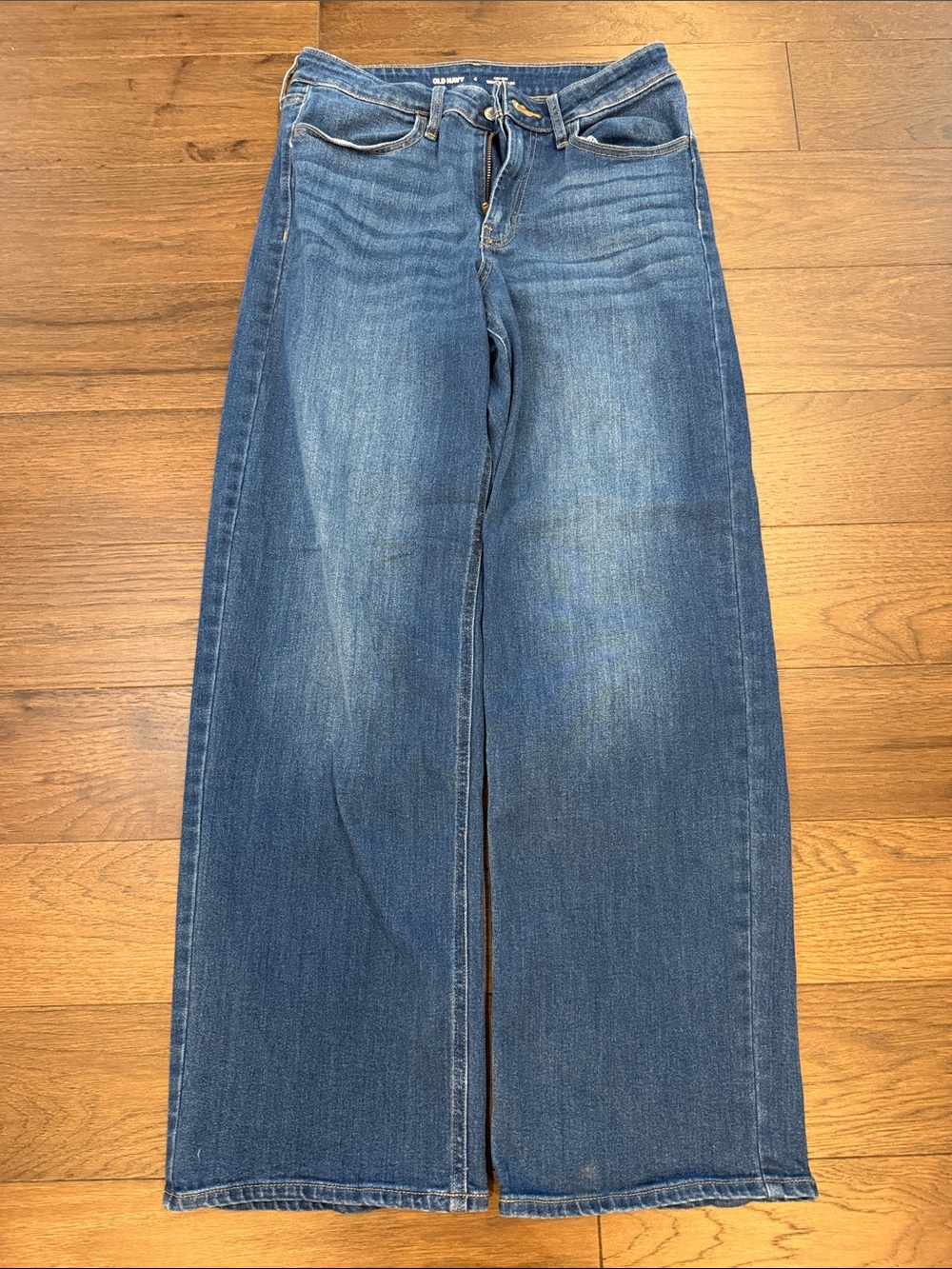 Old Navy High-Rise Wide Leg Jeans in Medium Blue Wash Size 4 - C12-034